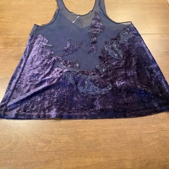 Free People Burnout Velvet Tank Top Large - Picture 4 of 10